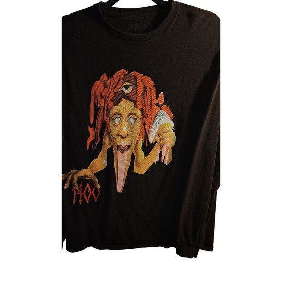 Unisex Medium Trippy Redd Long Sleeve Black Tshirt Concert SfPf Home •65 - Picture 3 of 9